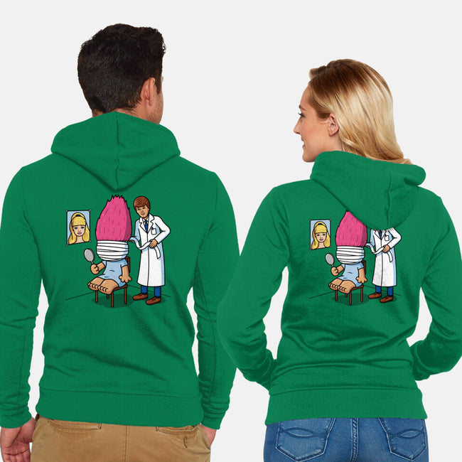 Doll Surgery-Unisex-Zip-Up-Sweatshirt-Raffiti