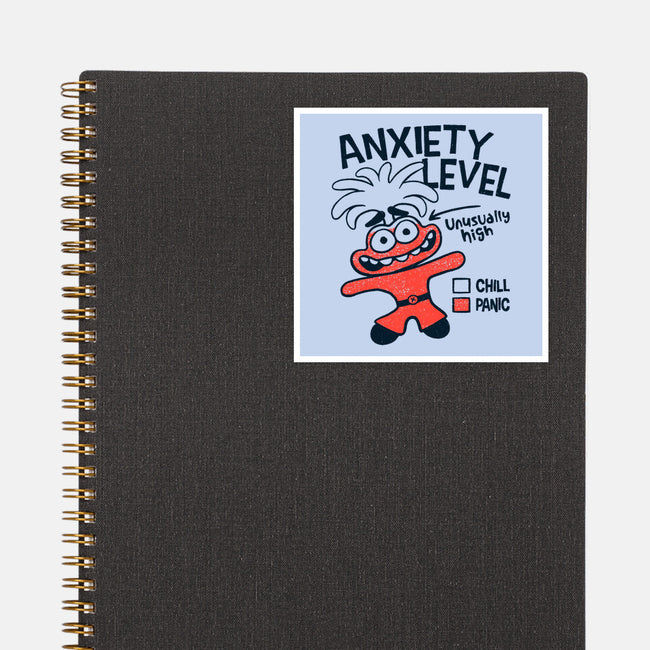 Anxiety Level High-None-Glossy-Sticker-teesgeex