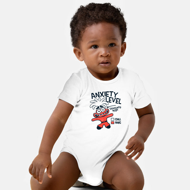 Anxiety Level High-Baby-Basic-Onesie-teesgeex