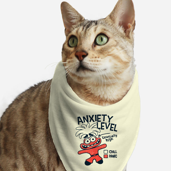 Anxiety Level High-Cat-Bandana-Pet Collar-teesgeex