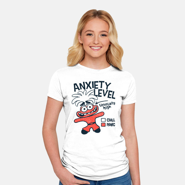 Anxiety Level High-Womens-Fitted-Tee-teesgeex