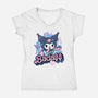 The Baddest Ever-Womens-V-Neck-Tee-glitchygorilla