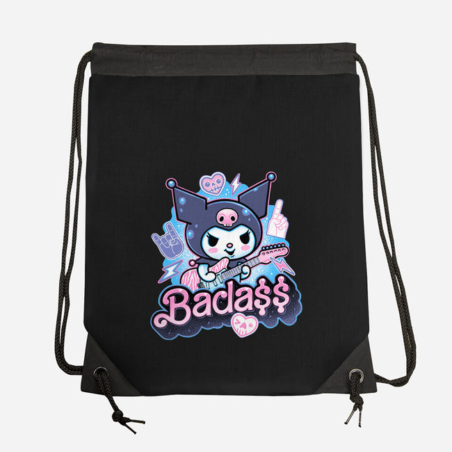 The Baddest Ever-None-Drawstring-Bag-glitchygorilla