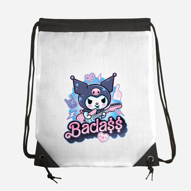 The Baddest Ever-None-Drawstring-Bag-glitchygorilla