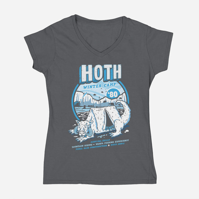 Hoth Winter Camp-Womens-V-Neck-Tee-Olipop