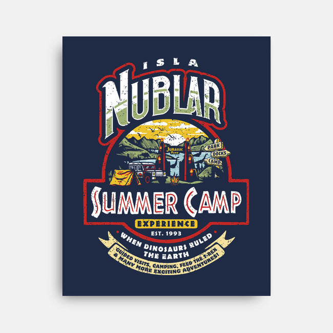 Jurassic Camp-None-Stretched-Canvas-Olipop