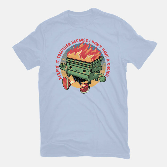 Flaming Dumpster-Mens-Basic-Tee-glitchygorilla