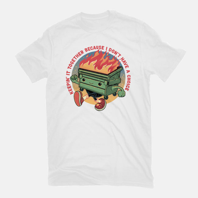 Flaming Dumpster-Mens-Basic-Tee-glitchygorilla