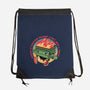 Flaming Dumpster-None-Drawstring-Bag-glitchygorilla