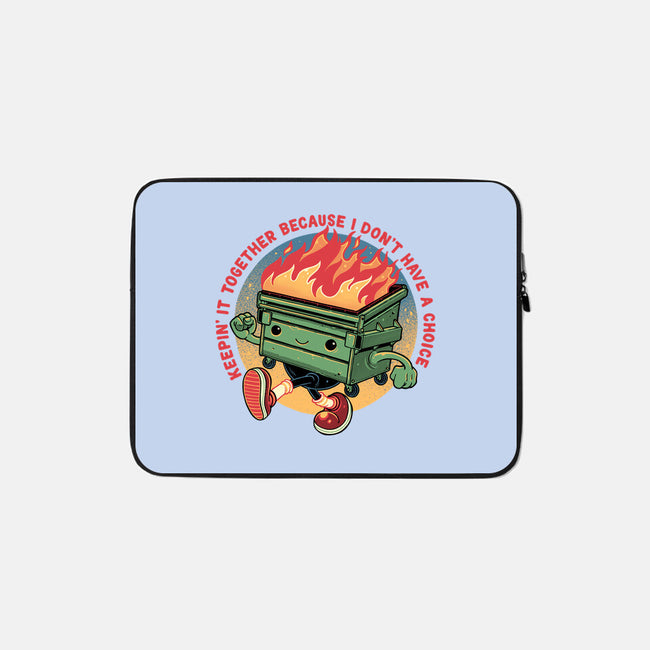 Flaming Dumpster-None-Zippered-Laptop Sleeve-glitchygorilla