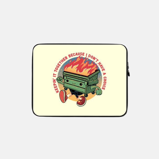 Flaming Dumpster-None-Zippered-Laptop Sleeve-glitchygorilla