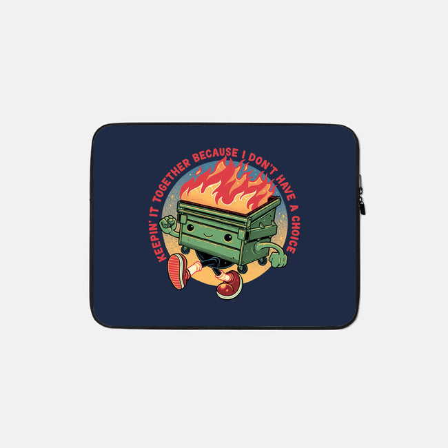 Flaming Dumpster-None-Zippered-Laptop Sleeve-glitchygorilla