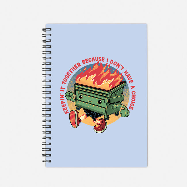 Flaming Dumpster-None-Dot Grid-Notebook-glitchygorilla