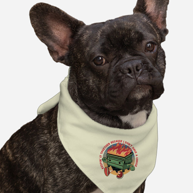 Flaming Dumpster-Dog-Bandana-Pet Collar-glitchygorilla