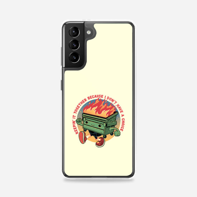 Flaming Dumpster-Samsung-Snap-Phone Case-glitchygorilla