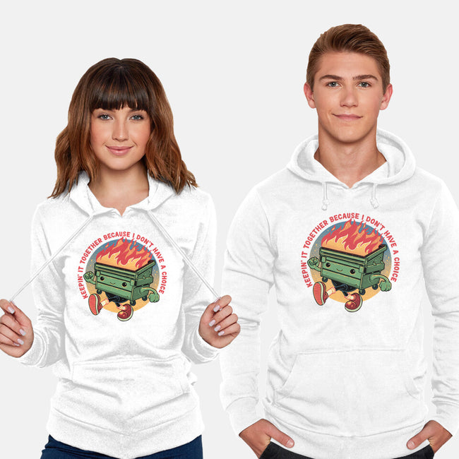 Flaming Dumpster-Unisex-Pullover-Sweatshirt-glitchygorilla