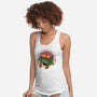 Flaming Dumpster-Womens-Racerback-Tank-glitchygorilla