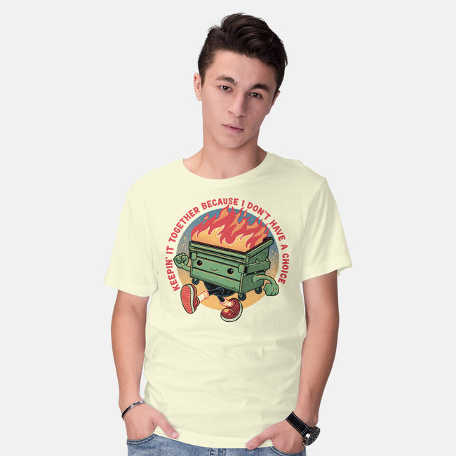 Flaming Dumpster-Mens-Basic-Tee-glitchygorilla