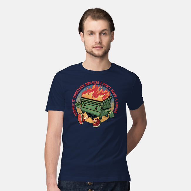 Flaming Dumpster-Mens-Premium-Tee-glitchygorilla