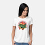 Flaming Dumpster-Womens-Basic-Tee-glitchygorilla