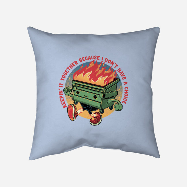 Flaming Dumpster-None-Non-Removable Cover w Insert-Throw Pillow-glitchygorilla