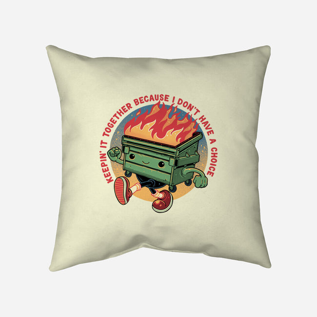 Flaming Dumpster-None-Non-Removable Cover w Insert-Throw Pillow-glitchygorilla