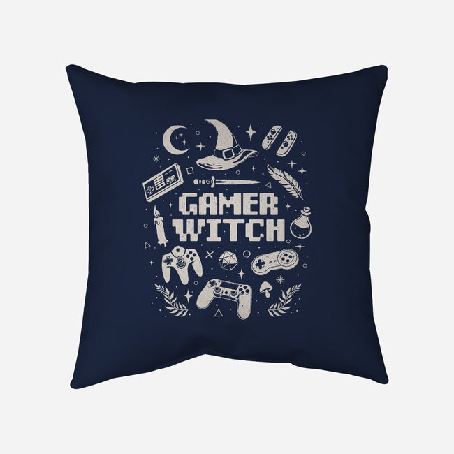 Gamer Witch-None-Non-Removable Cover w Insert-Throw Pillow-eduely