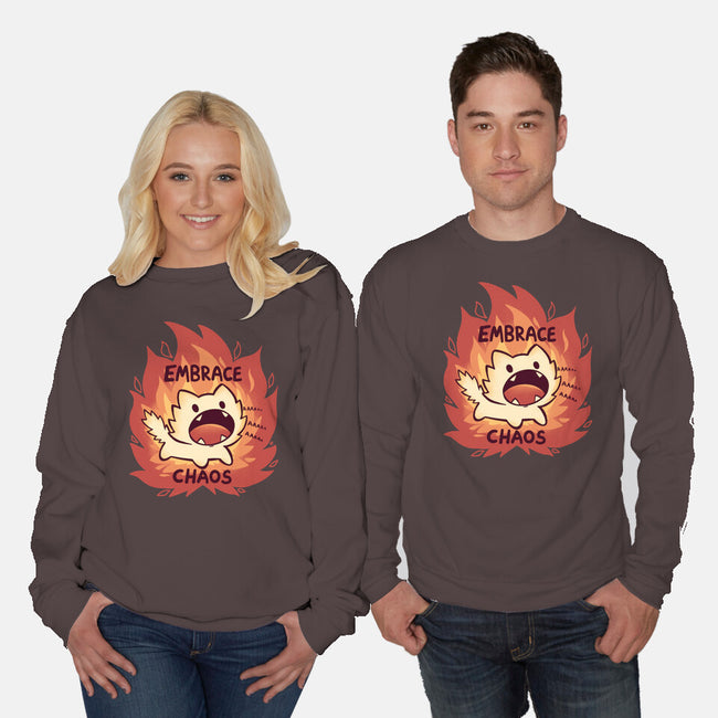 Embrace Chaos-Unisex-Crew Neck-Sweatshirt-TechraNova