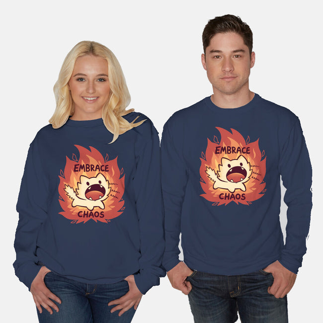 Embrace Chaos-Unisex-Crew Neck-Sweatshirt-TechraNova