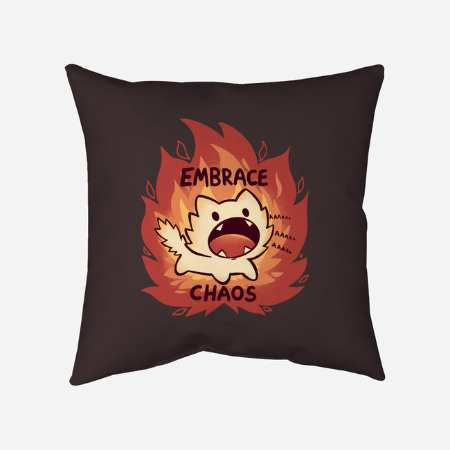 Embrace Chaos-None-Removable Cover-Throw Pillow-TechraNova