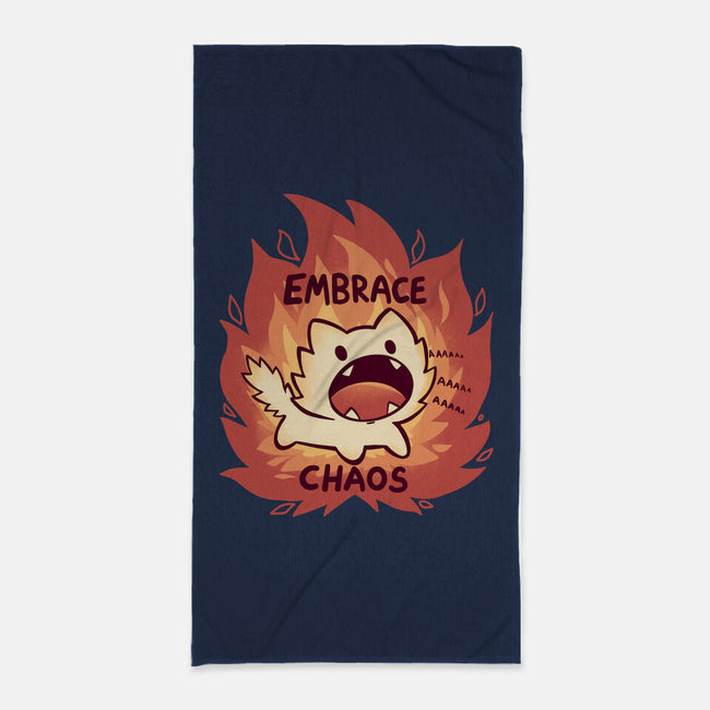 Embrace Chaos-None-Beach-Towel-TechraNova