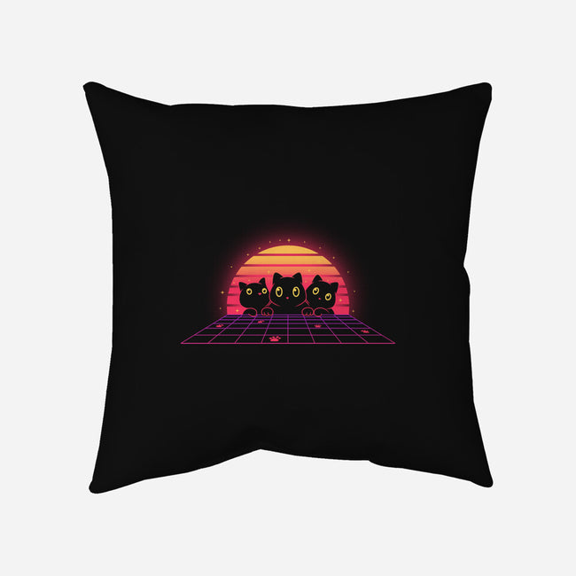 Retro Kitens-None-Removable Cover-Throw Pillow-erion_designs