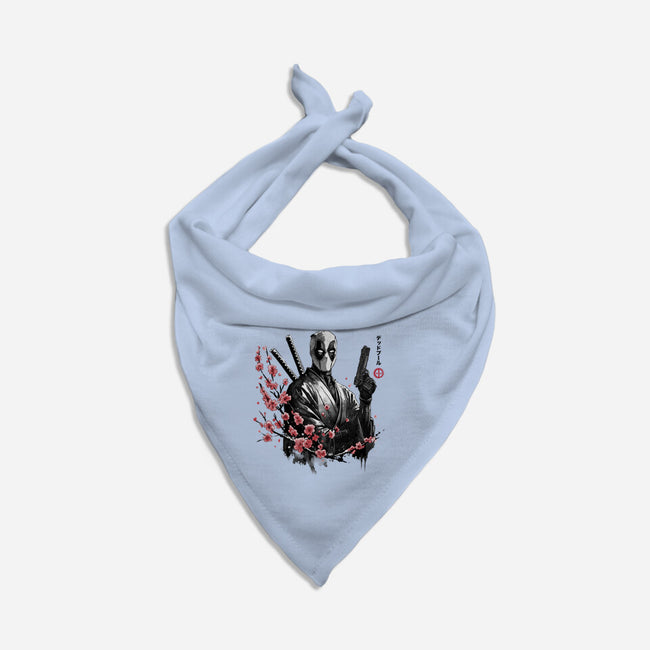 Merc Portrait Sumi-e-Dog-Bandana-Pet Collar-DrMonekers