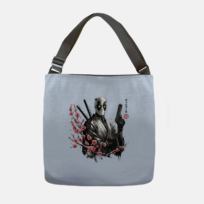 Merc Portrait Sumi-e-None-Adjustable Tote-Bag-DrMonekers