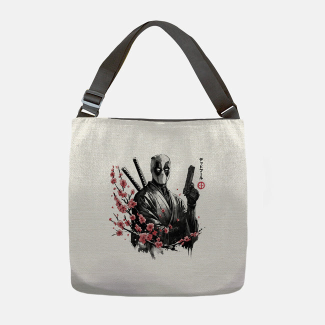 Merc Portrait Sumi-e-None-Adjustable Tote-Bag-DrMonekers