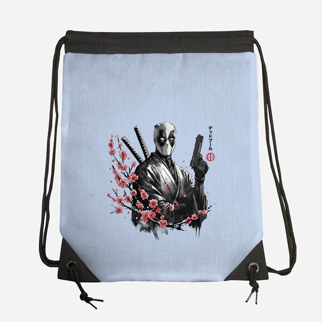 Merc Portrait Sumi-e-None-Drawstring-Bag-DrMonekers