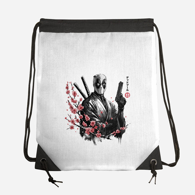 Merc Portrait Sumi-e-None-Drawstring-Bag-DrMonekers