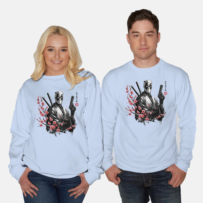 Merc Portrait Sumi-e-Unisex-Crew Neck-Sweatshirt-DrMonekers