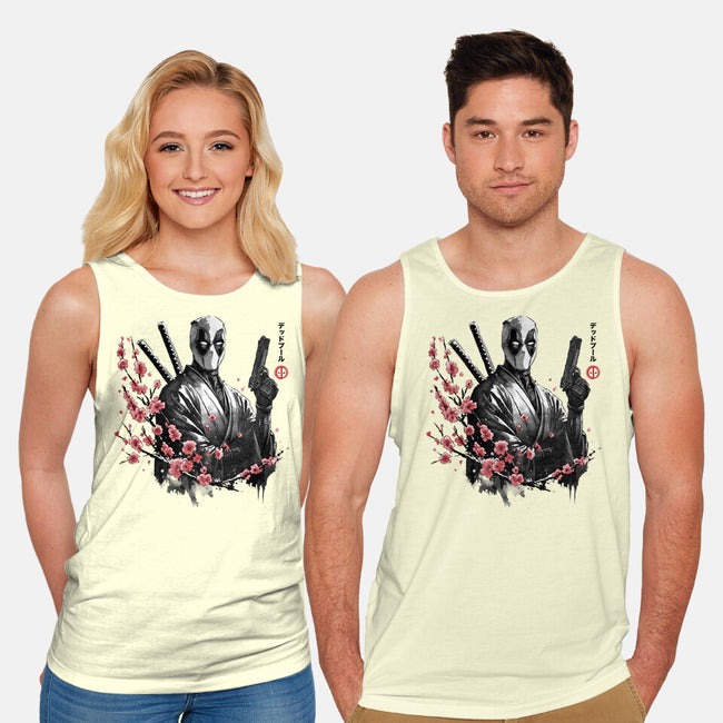 Merc Portrait Sumi-e-Unisex-Basic-Tank-DrMonekers