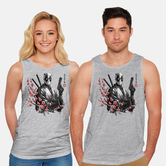 Merc Portrait Sumi-e-Unisex-Basic-Tank-DrMonekers