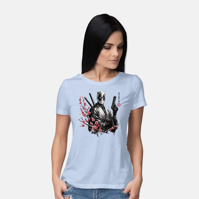 Merc Portrait Sumi-e-Womens-Basic-Tee-DrMonekers