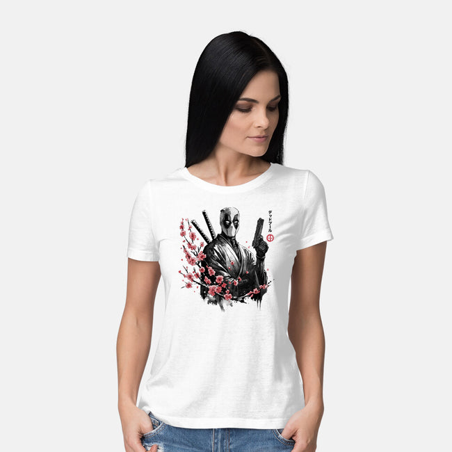 Merc Portrait Sumi-e-Womens-Basic-Tee-DrMonekers