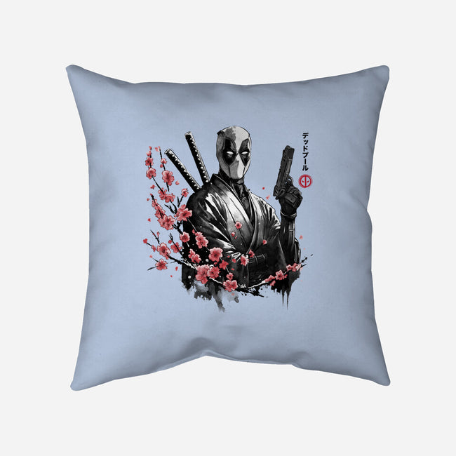 Merc Portrait Sumi-e-None-Non-Removable Cover w Insert-Throw Pillow-DrMonekers