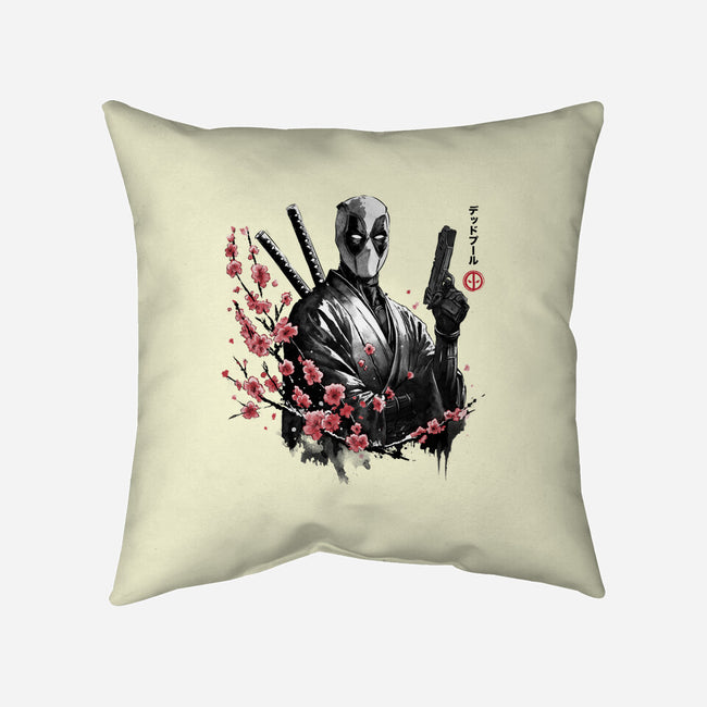 Merc Portrait Sumi-e-None-Non-Removable Cover w Insert-Throw Pillow-DrMonekers