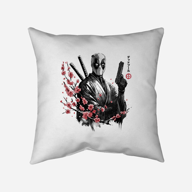 Merc Portrait Sumi-e-None-Non-Removable Cover w Insert-Throw Pillow-DrMonekers