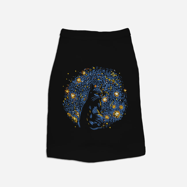 Starry Night Black Cat-Cat-Basic-Pet Tank-tobefonseca