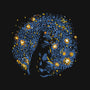 Starry Night Black Cat-Mens-Heavyweight-Tee-tobefonseca