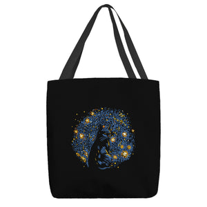 Starry Night Black Cat