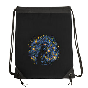 Starry Night Black Cat