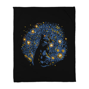 Starry Night Black Cat